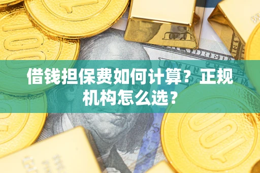 济南借钱担保费如何计算？正规机构怎么选？