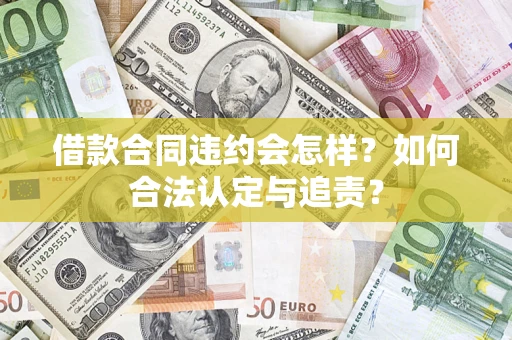 济南借款合同违约会怎样？如何合法认定与追责？