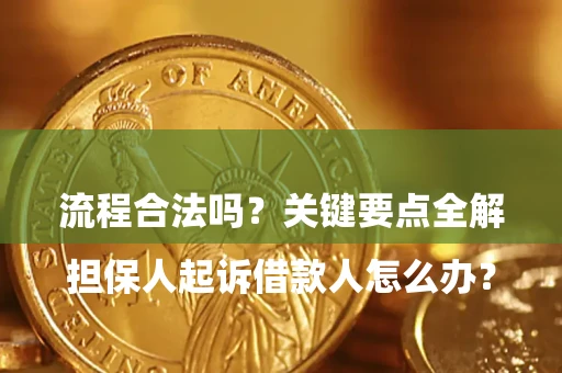 济南

担保人起诉借款人怎么办？流程合法吗？关键要点全解析